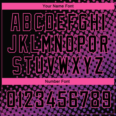Custom Black Pink-Purple Halftone Authentic City Edition Basketball Jersey