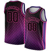 Custom Black Pink-Purple Halftone Authentic City Edition Basketball Jersey