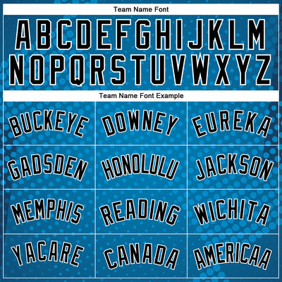 Custom Blue Black-White Halftone Authentic City Edition Basketball Jersey