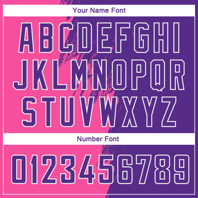 Custom Pink Purple-White Abstract Brush Splash Authentic City Edition Basketball Jersey