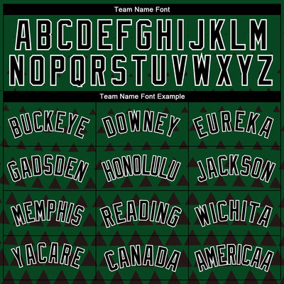 Custom Green Black-White Triangle Shapes Authentic City Edition Basketball Jersey