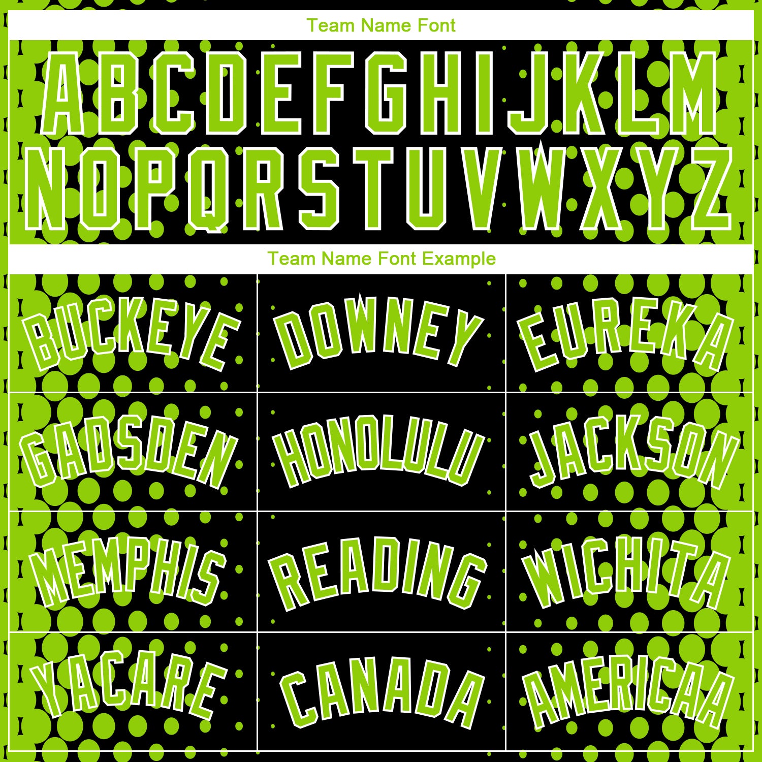 Custom Black Neon Green-White Halftone Authentic City Edition Basketball Jersey