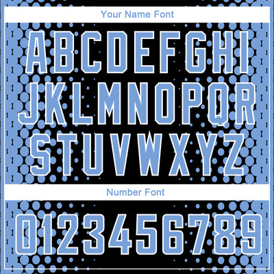 Custom Black Light Blue-White Halftone Authentic City Edition Basketball Jersey