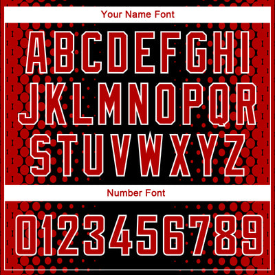 Custom Black Red-White Halftone Authentic City Edition Basketball Jersey