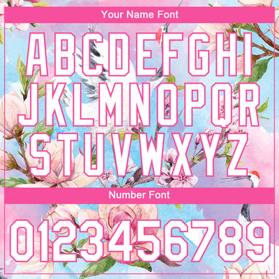 Custom Pink White 3D Pattern Design Flowers Performance T-Shirt