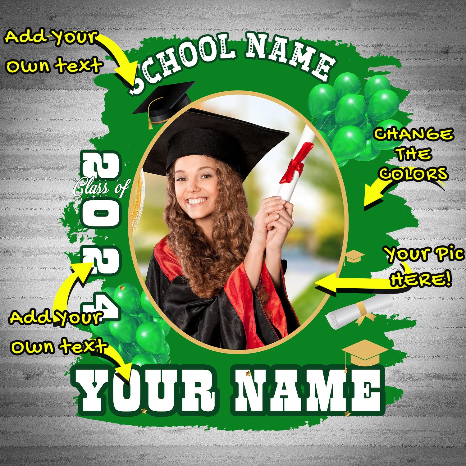 Custom Black White-Green 3D Graduation Performance T-Shirt