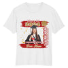 Custom White Red-Old Gold 3D Graduation Performance T-Shirt