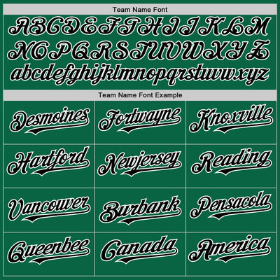 Custom Kelly Green Black-White Line Authentic Baseball Jersey