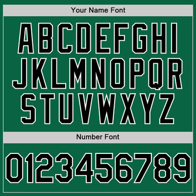 Custom Kelly Green Black-White Line Authentic Baseball Jersey