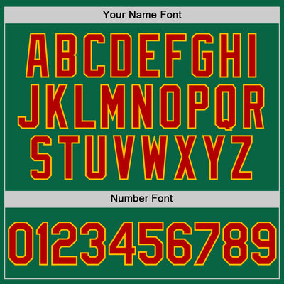 Custom Kelly Green Red-Gold Line Authentic Baseball Jersey