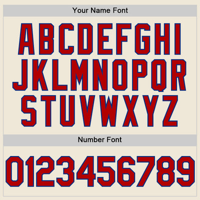 Custom Cream Red-Royal Line Authentic Baseball Jersey