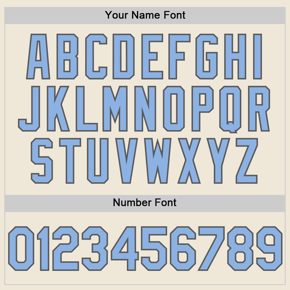 Custom Cream Light Blue-Steel Gray Line Authentic Baseball Jersey