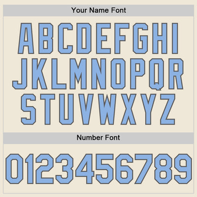 Custom Cream Light Blue-Steel Gray Line Authentic Baseball Jersey