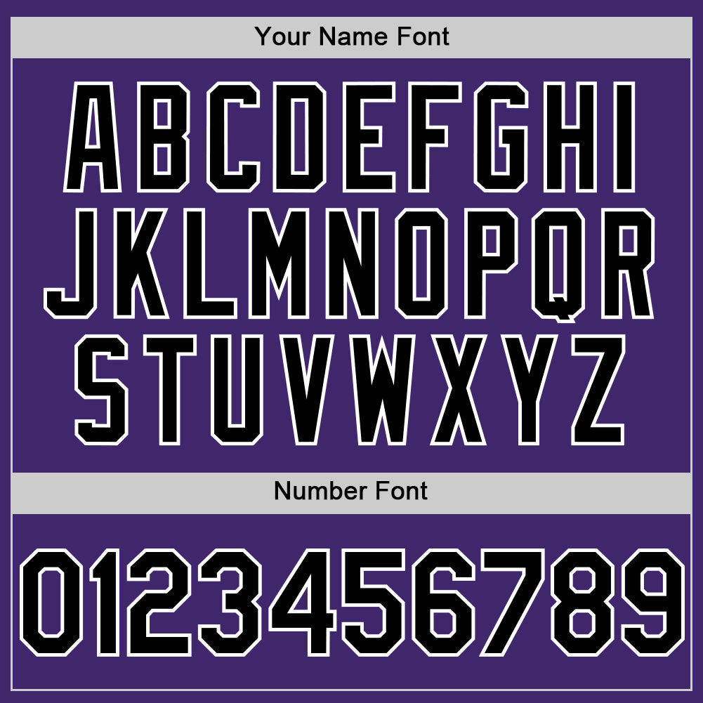 Custom Purple Black-White Line Authentic Baseball Jersey