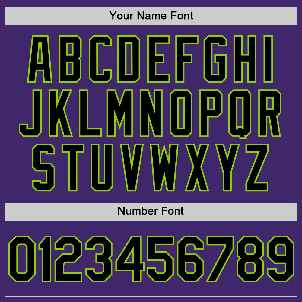 Custom Purple Black-Neon Green Line Authentic Baseball Jersey
