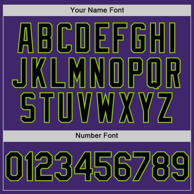 Custom Purple Black-Neon Green Line Authentic Baseball Jersey