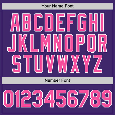 Custom Purple Pink-White Line Authentic Baseball Jersey