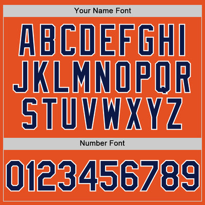 Custom Orange Navy-White Line Authentic Baseball Jersey