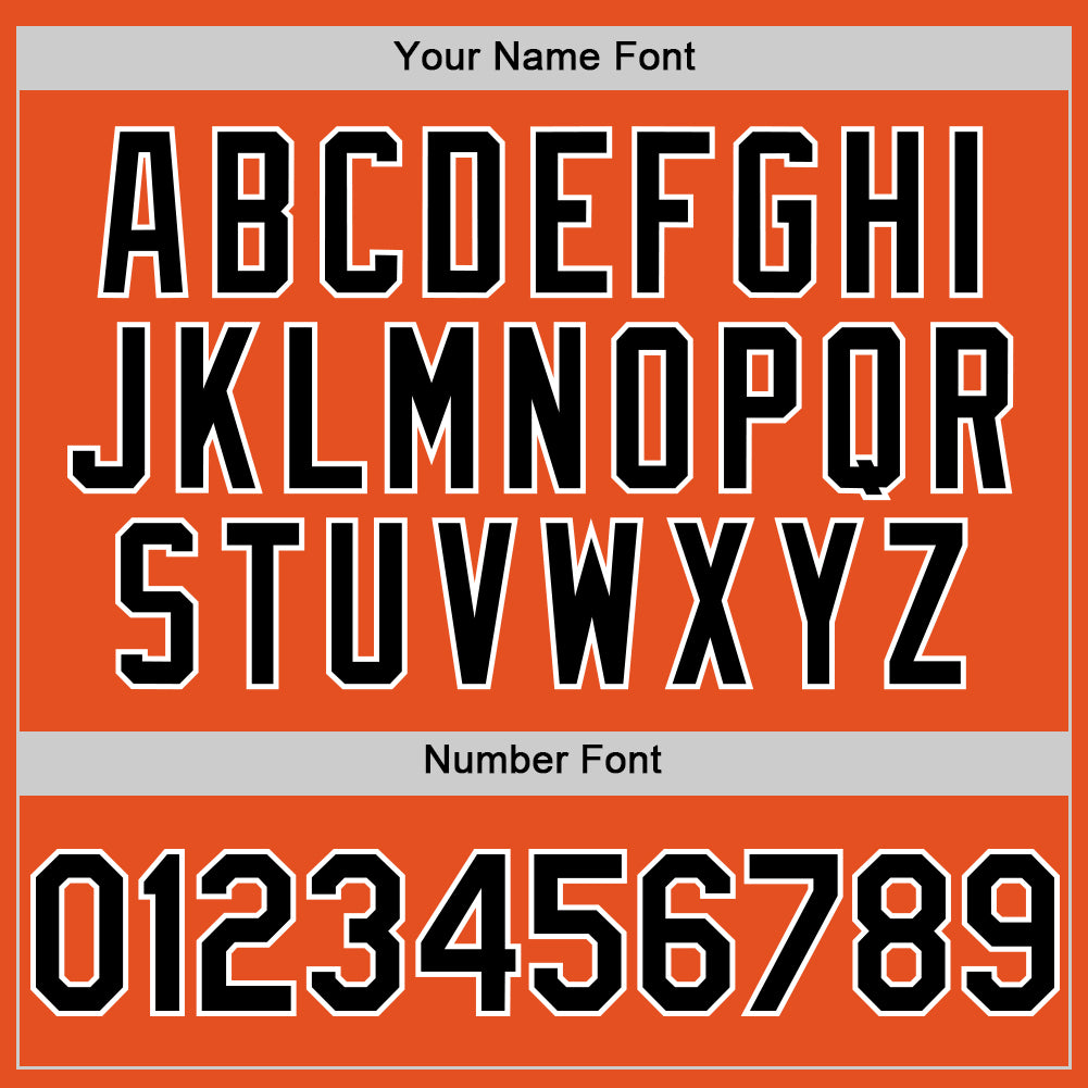 Custom Orange Black-White Line Authentic Baseball Jersey