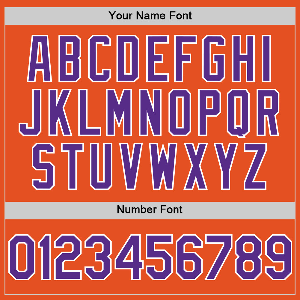 Custom Orange Purple-White Line Authentic Baseball Jersey