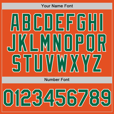 Custom Orange Kelly Green-White Line Authentic Baseball Jersey