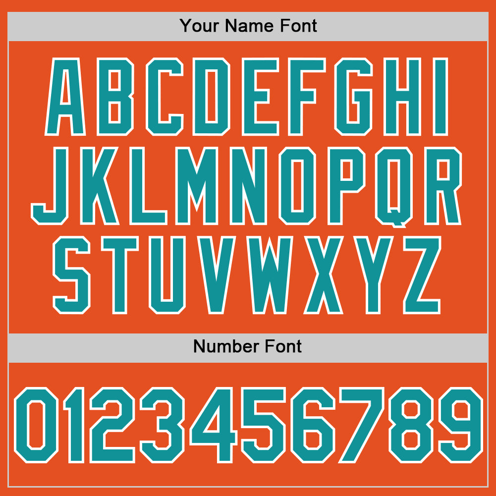 Custom Orange Teal-White Line Authentic Baseball Jersey