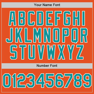 Custom Orange Teal-White Line Authentic Baseball Jersey