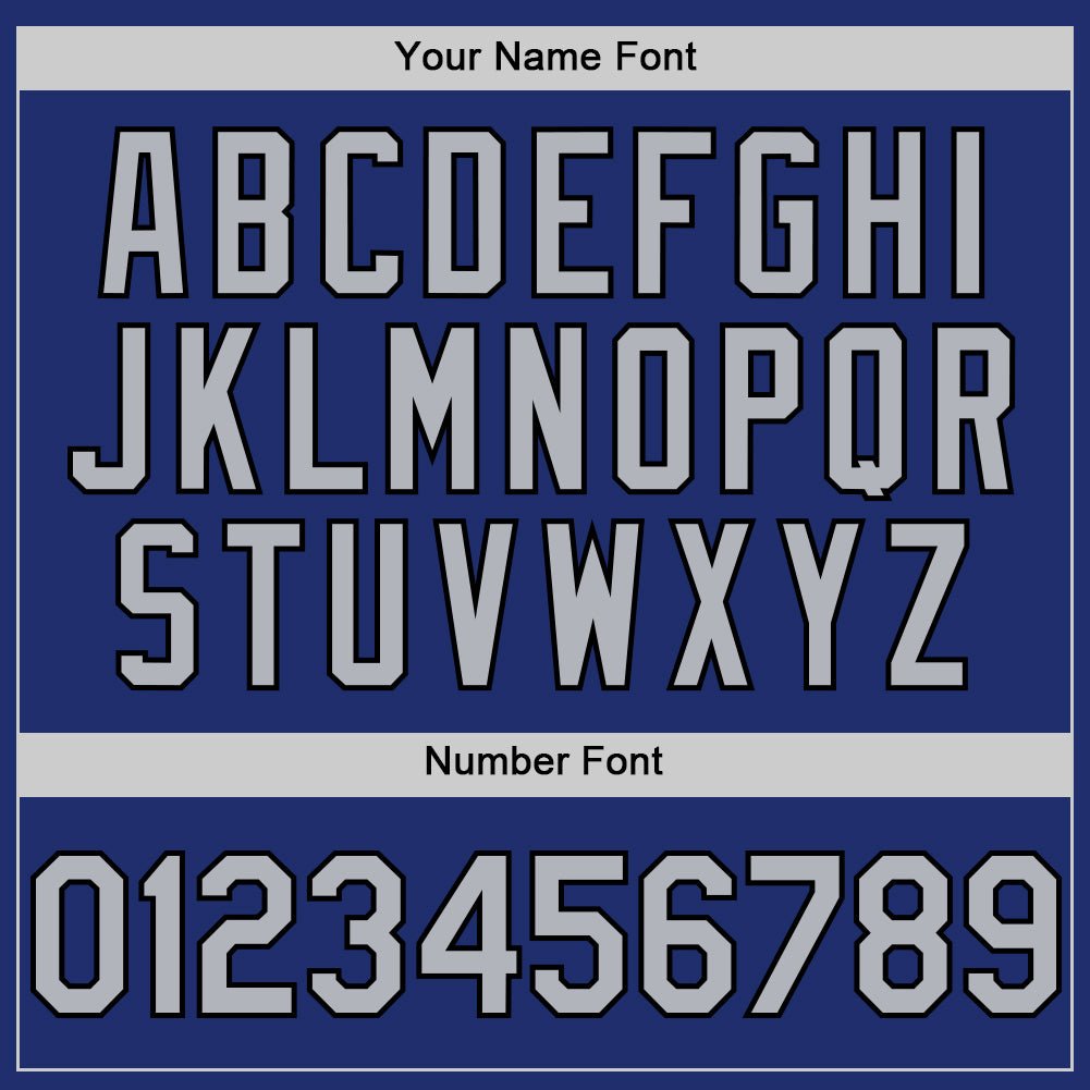 Custom Royal Gray-Black Line Authentic Baseball Jersey