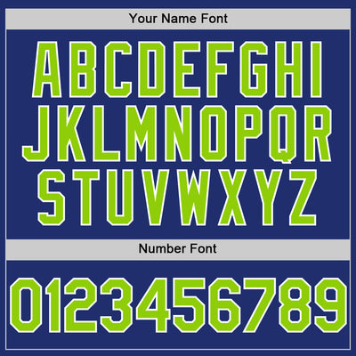 Custom Royal Neon Green-White Line Authentic Baseball Jersey