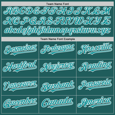 Custom Teal White Line Authentic Baseball Jersey
