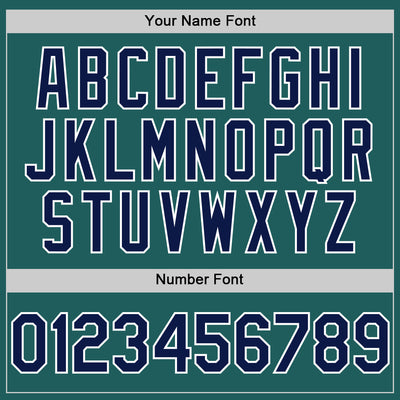 Custom Teal Navy-White Line Authentic Baseball Jersey