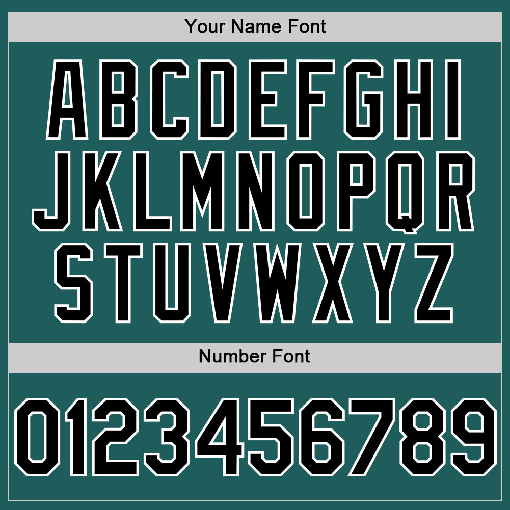 Custom Teal Black-White Line Authentic Baseball Jersey