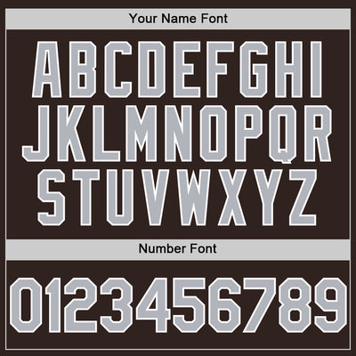 Custom Brown Gray-White Line Authentic Baseball Jersey