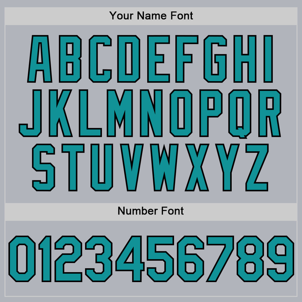 Custom Gray Teal-Black Line Authentic Baseball Jersey