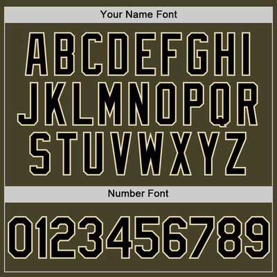 Custom Olive Black-Cream Line Authentic Salute To Service Baseball Jersey