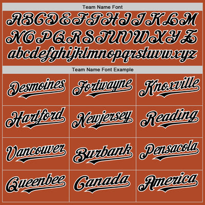 Custom Texas Orange Black-White Line Authentic Baseball Jersey