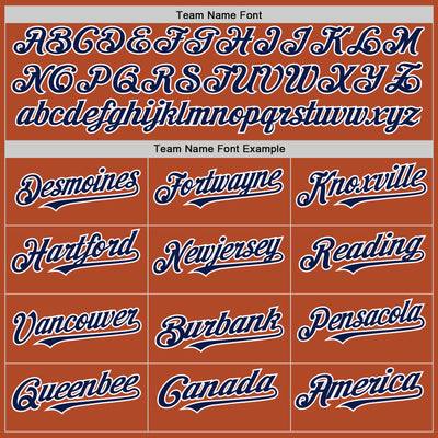Custom Texas Orange Navy-White Line Authentic Baseball Jersey