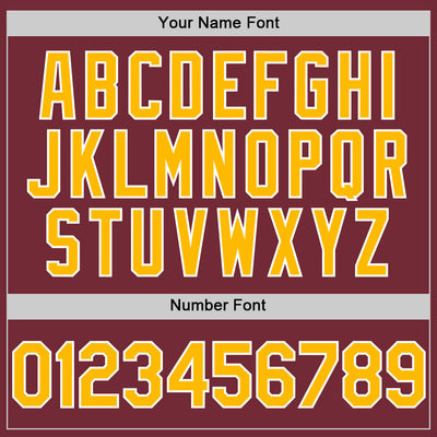 Custom Burgundy Gold-White Line Authentic Baseball Jersey