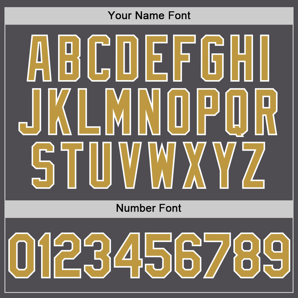 Custom Steel Gray Old Gold-White Line Authentic Baseball Jersey