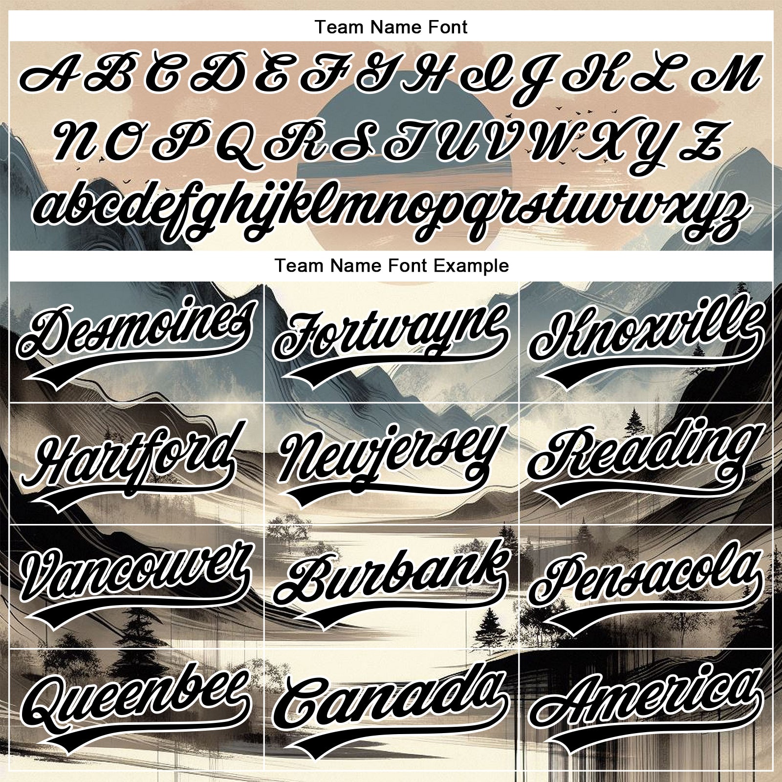 Custom White Black 3D Pattern Design Mountains Landscape Authentic Baseball Jersey