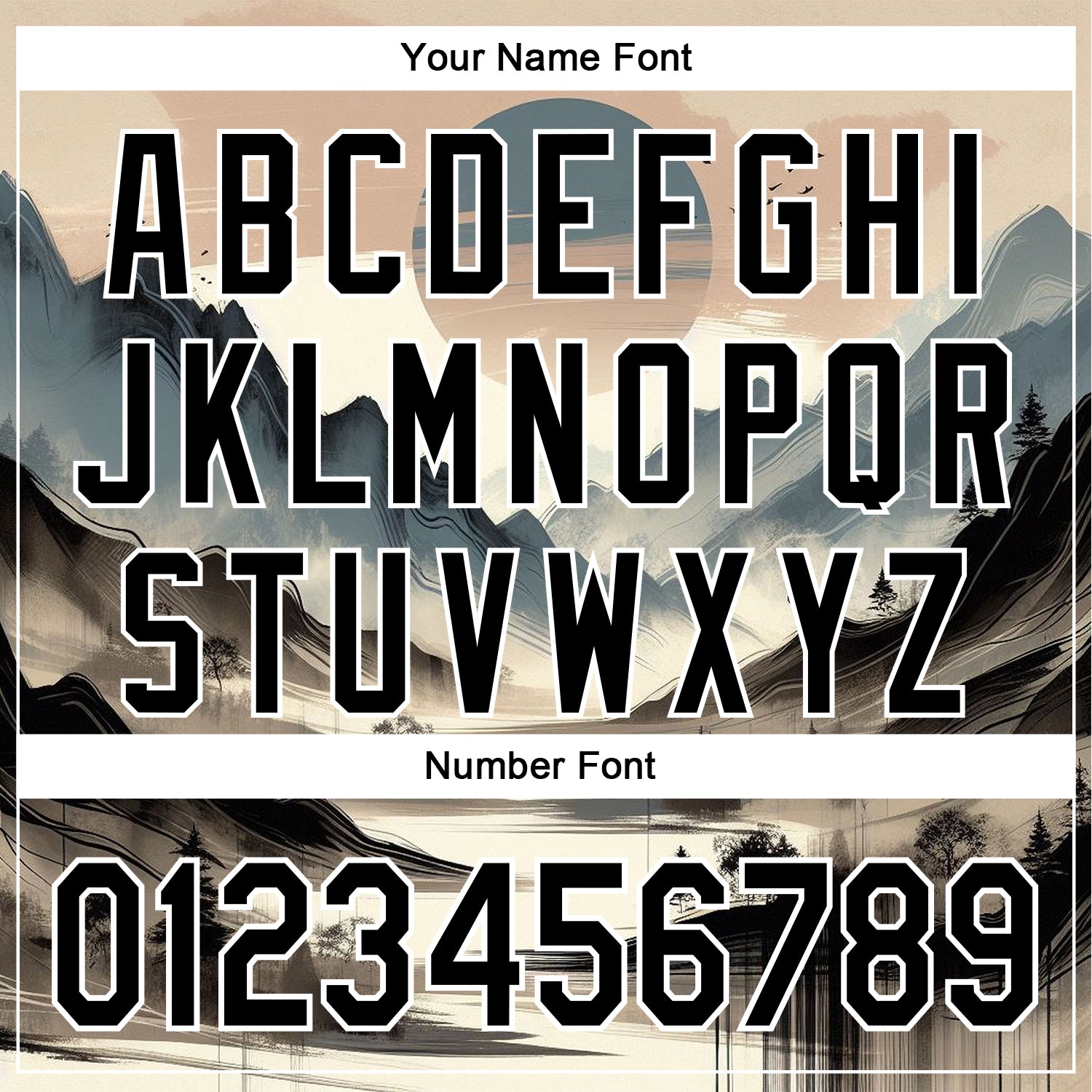 Custom White Black 3D Pattern Design Mountains Landscape Authentic Baseball Jersey