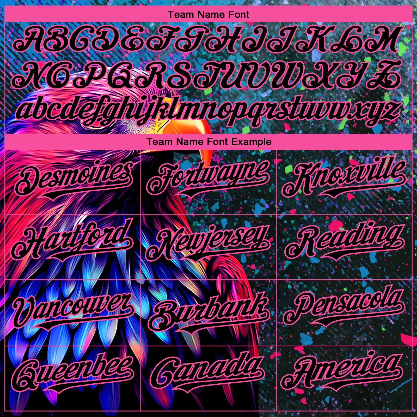 Custom Black Pink 3D Pattern Design Holi Festival Color Powder Authentic Baseball Jersey