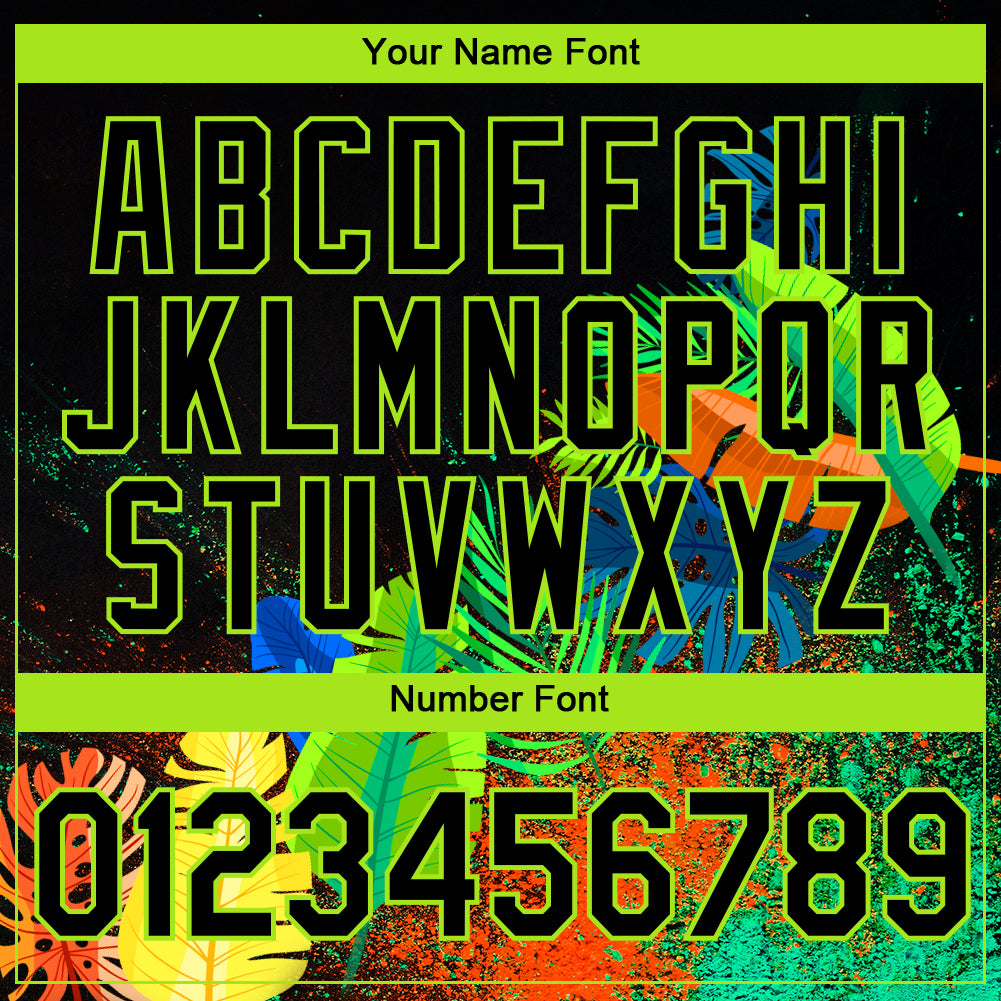 Custom Black Neon Green 3D Pattern Design Holi Festival Color Powder Performance T-Shirt