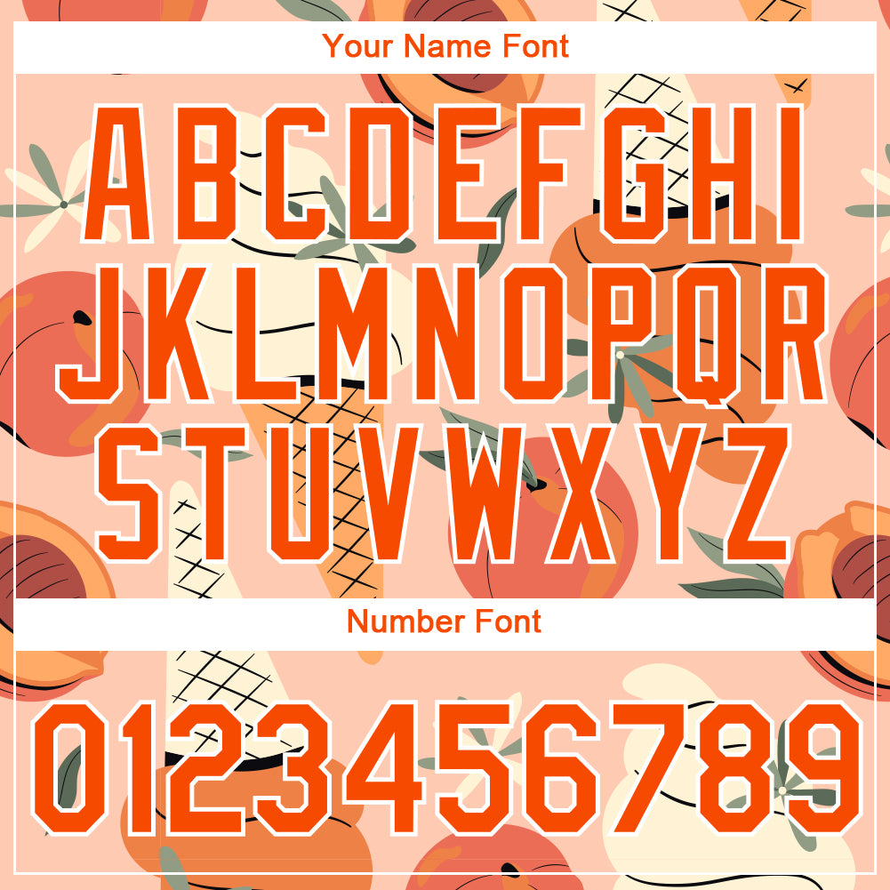 Custom Medium Pink Orange-White 3D Pattern Design Summer Holiday Ice Cream And Fruit Performance T-Shirt