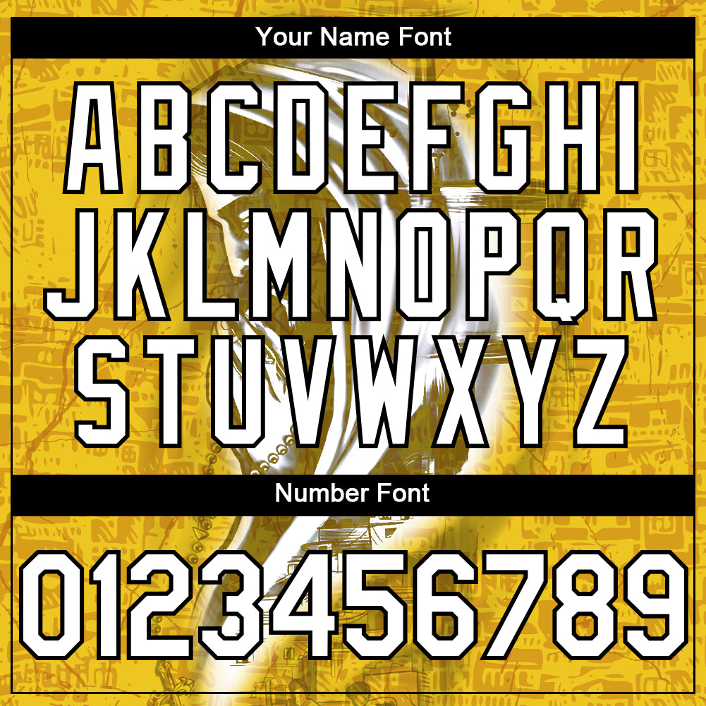 Custom Yellow White-Black 3D Pattern Design Religion Jesus Christ Authentic Baseball Jersey