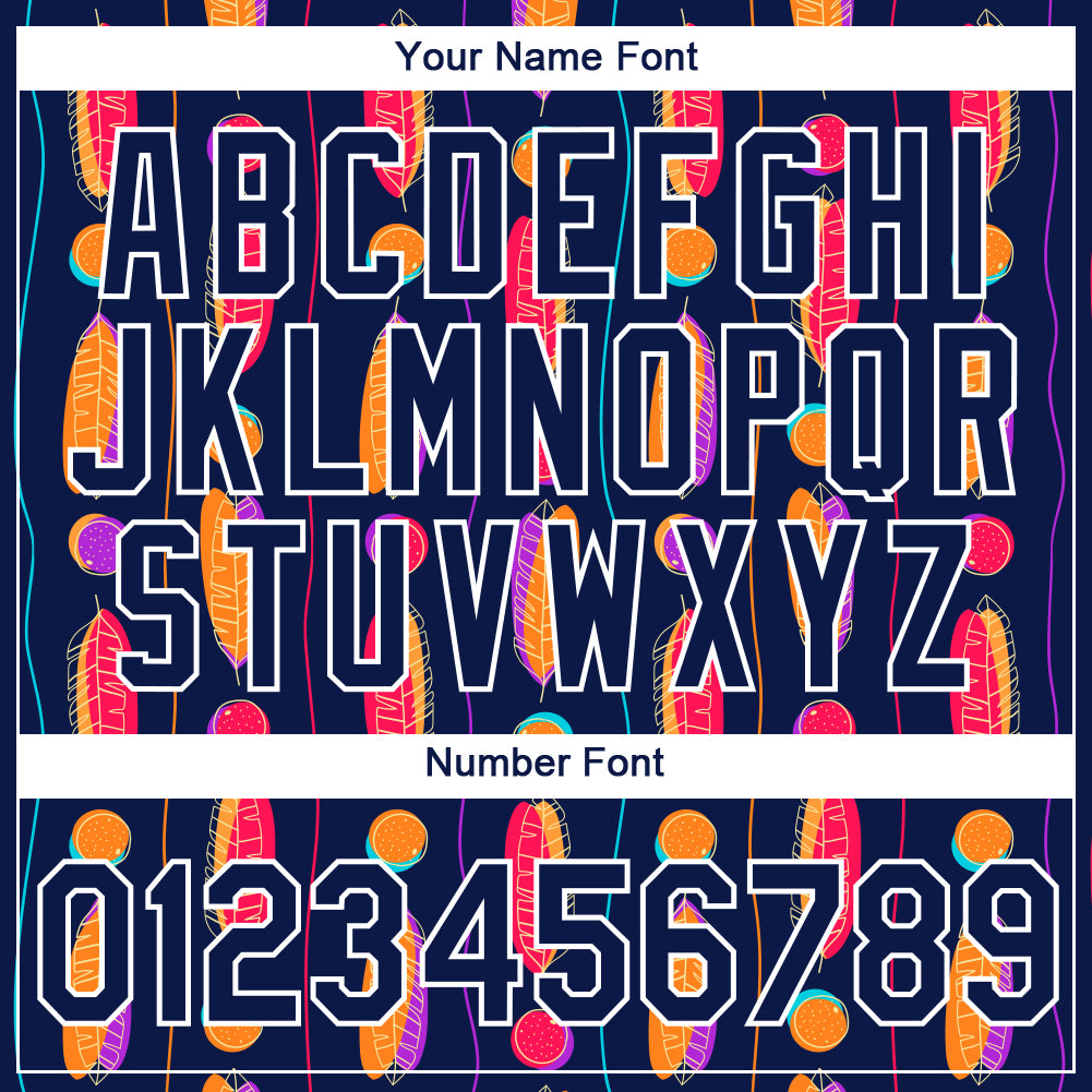 Custom Navy White 3D Pattern Design Tropical Leaves Performance T-Shirt