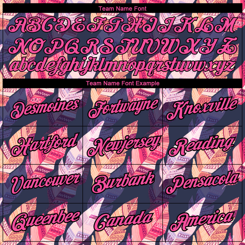 Custom Black Pink 3D Pattern Design Tropical Palm Leaf Performance T-Shirt