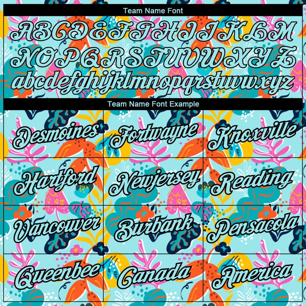 Custom Lakes Blue Black 3D Pattern Design Abstract Leaf Performance T-Shirt