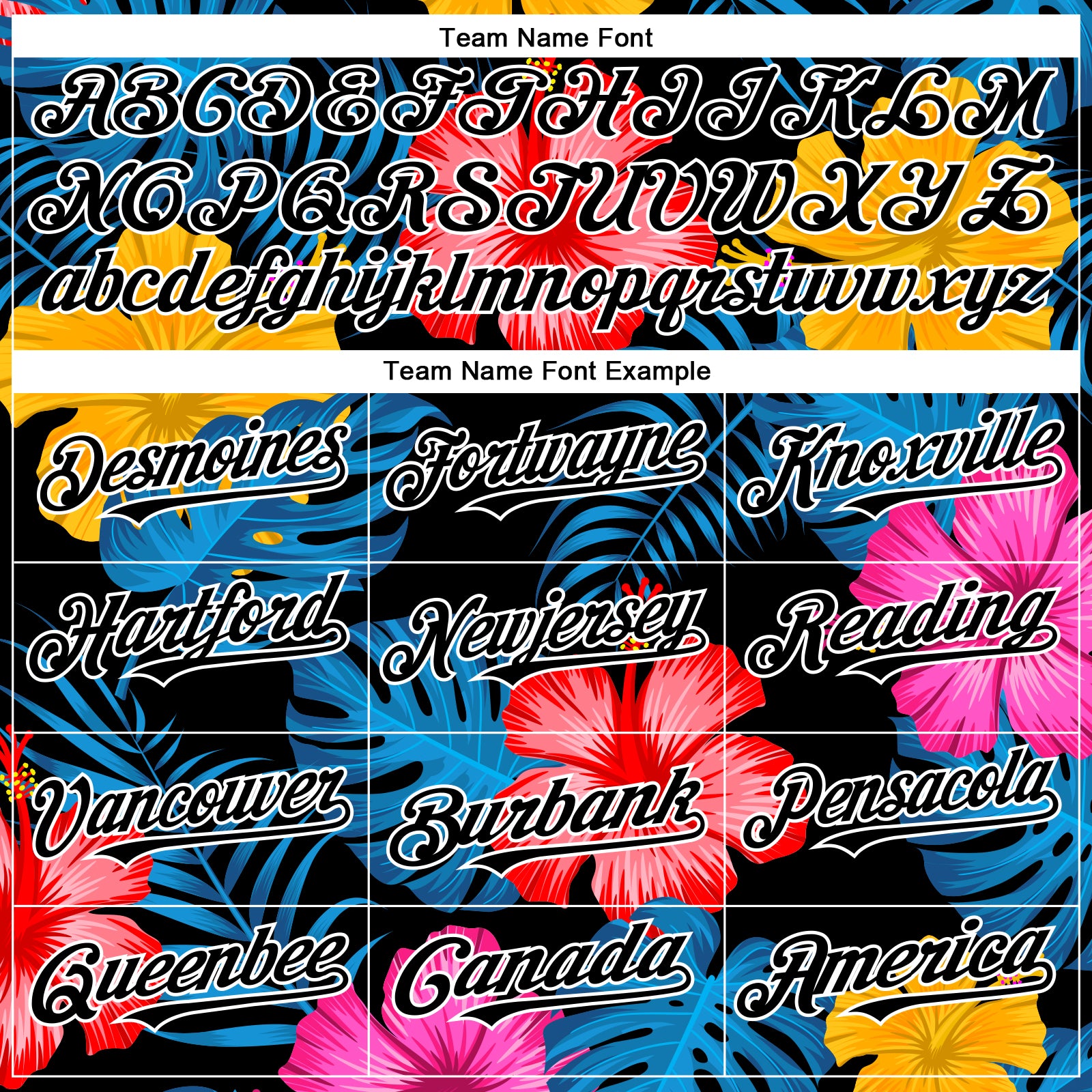 Custom Black White 3D Pattern Design Tropical Flower And Hawaii Palm Leaves Authentic Baseball Jersey