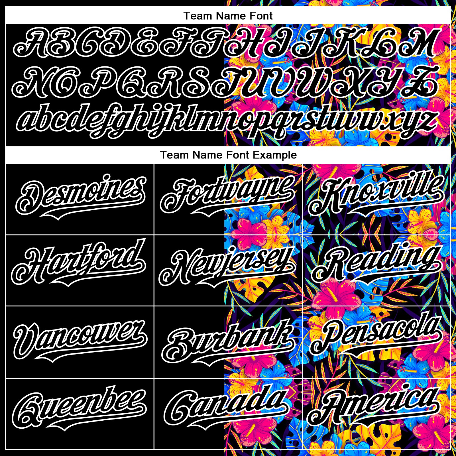 Custom Black White 3D Pattern Design Tropical Flower And Hawaii Palm Leaves Authentic Baseball Jersey